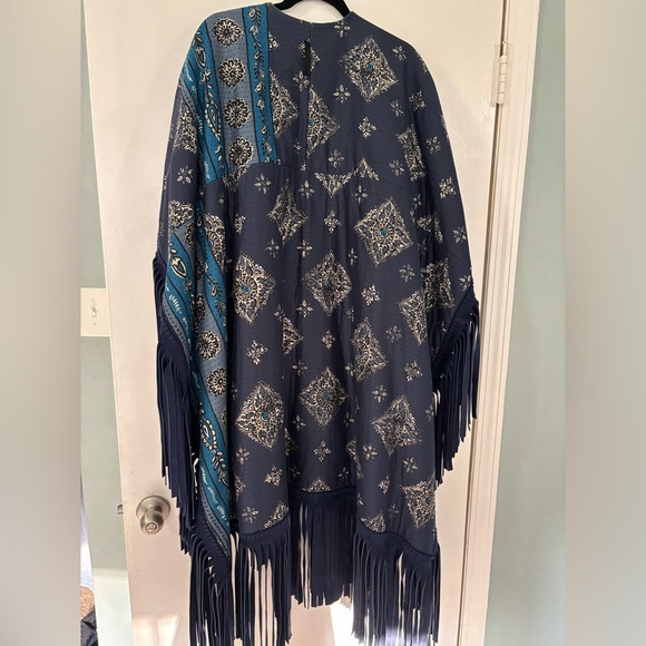 Burberry prorsum runway reversible poncho / cape / coat in floral - Picture 5 of 6